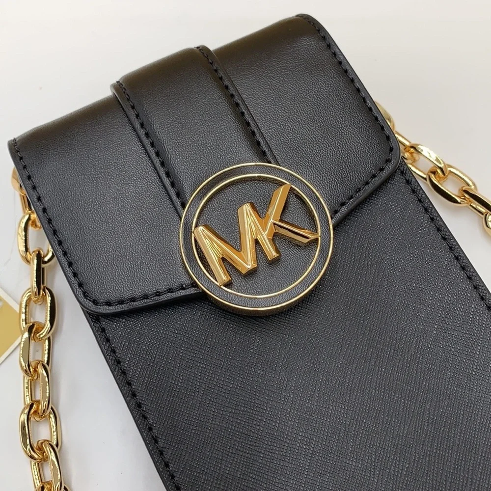 MICHAEL KORS Carmen NS Small Phone Crossbody Bag Black color - Picture 8 of 16